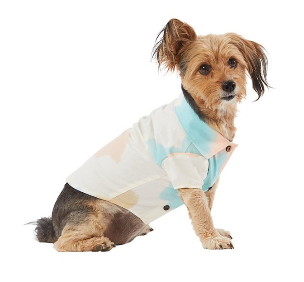 NWT Top Paw Tie-Dye Button Up Dog Shirt XL